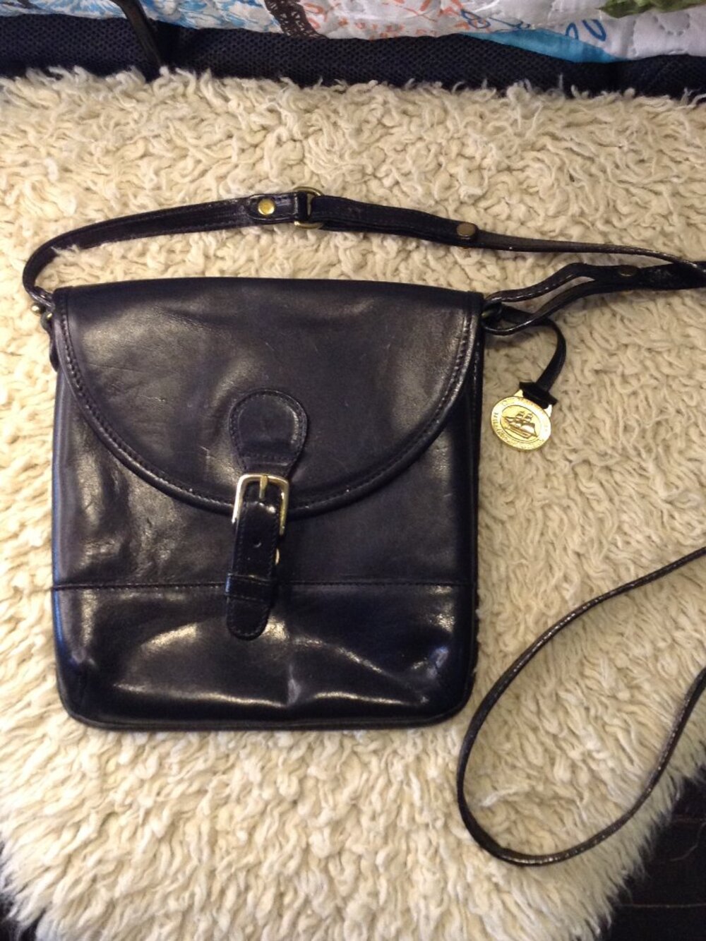 VTG 80-90 (RARE) Early Era Brahmin Minimalist Leather Pouch Crossbody Quite Lux